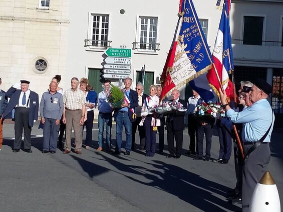 Centenaire libération Liesse Cérémonie au Monument aux Morts