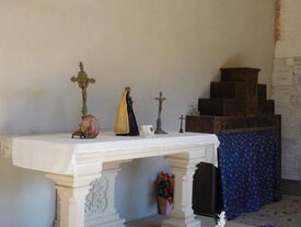Intérieur de la Chapelle Santa Casa - Photo avant restauration de la fresque